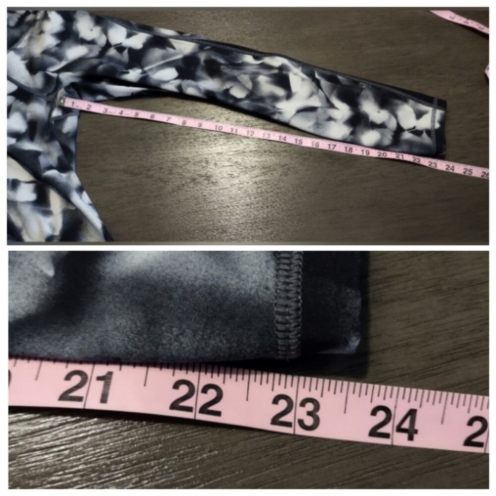Lululemon Train Times 7/8 Pant 25" Blush Blossom Alpine White / Black Size 4 - Picture 6 of 16